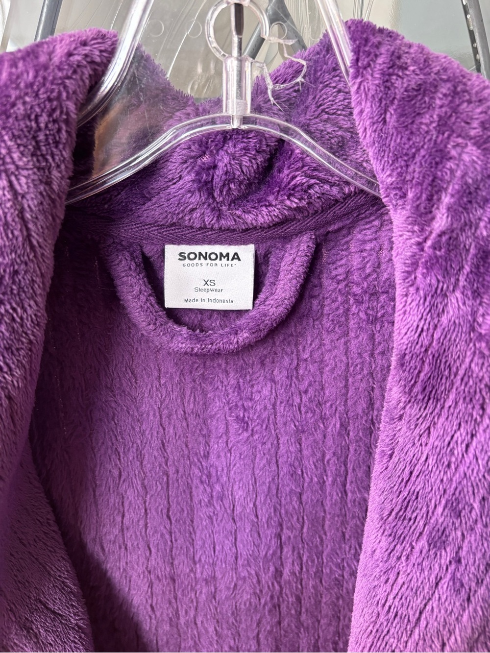 Women's Sonoma Goods For Life® Long Plush Wrap Rob Purple Size X-Small - Picture 4 of 9